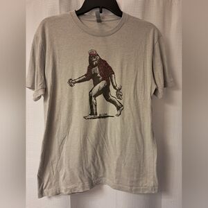 Next Level Apparel Light Gray Graphic Tee